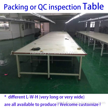 Large Woodworking Bench for inspection and packing